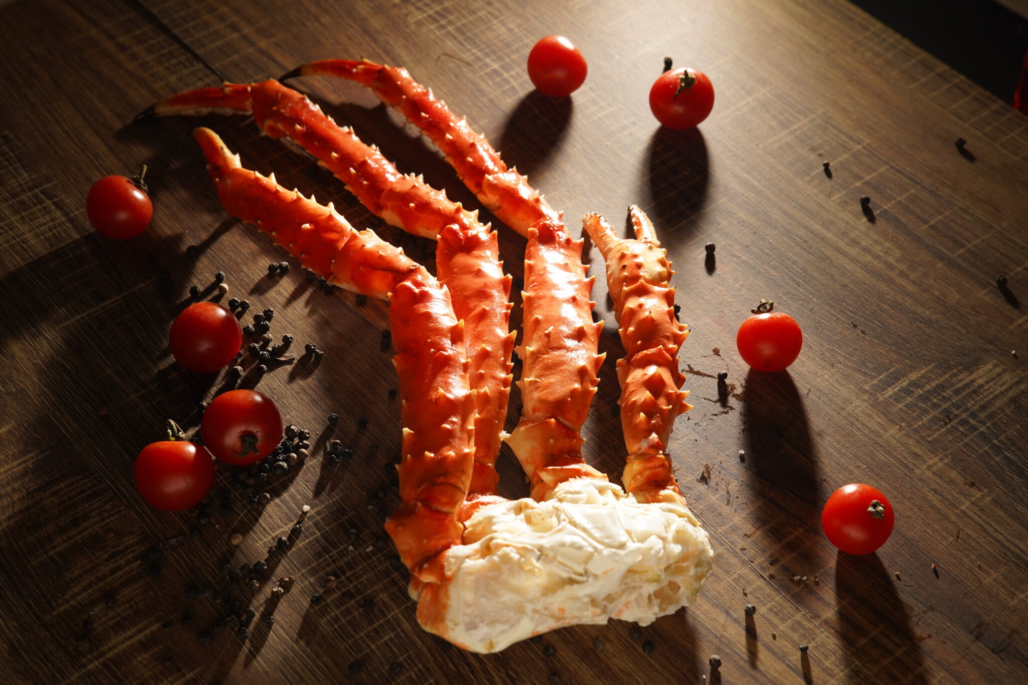 Hibachi Style cooking Alaskan king crab
