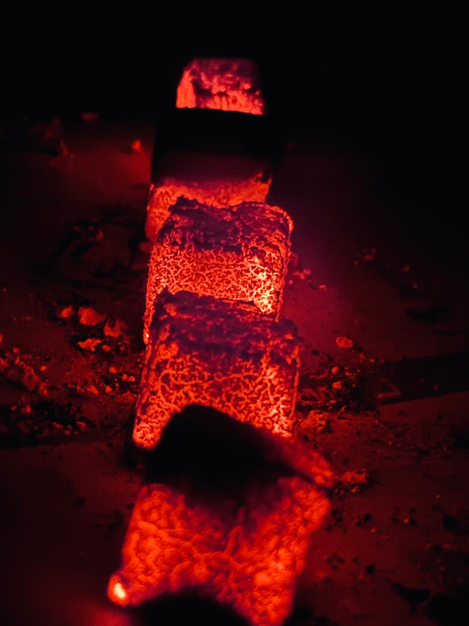 Premium coconut shell charcoal briquettes for hookah - glowing oxicarbon briquettes